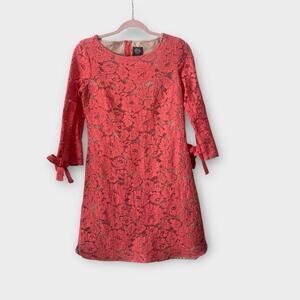 Vince Camuto lace coral death dress, size 6